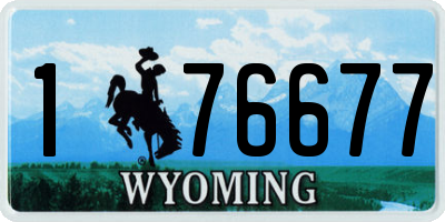 WY license plate 176677