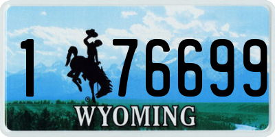 WY license plate 176699