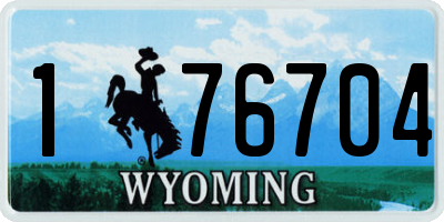 WY license plate 176704
