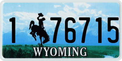 WY license plate 176715