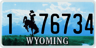 WY license plate 176734