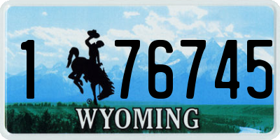 WY license plate 176745