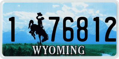 WY license plate 176812