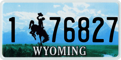 WY license plate 176827