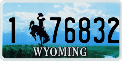 WY license plate 176832
