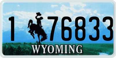WY license plate 176833