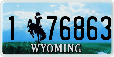 WY license plate 176863