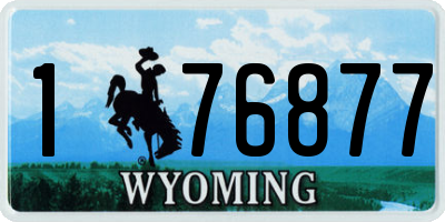 WY license plate 176877