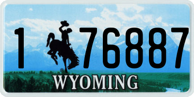 WY license plate 176887
