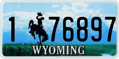 WY license plate 176897