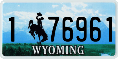 WY license plate 176961