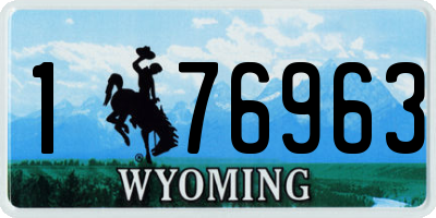 WY license plate 176963