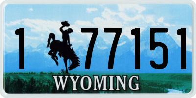 WY license plate 177151