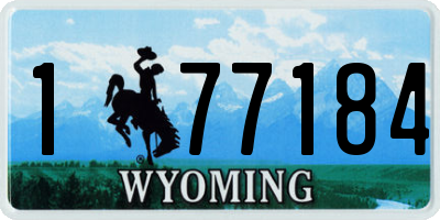 WY license plate 177184