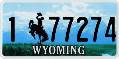 WY license plate 177274