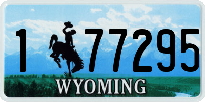 WY license plate 177295