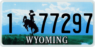 WY license plate 177297