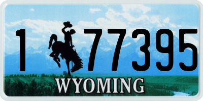 WY license plate 177395