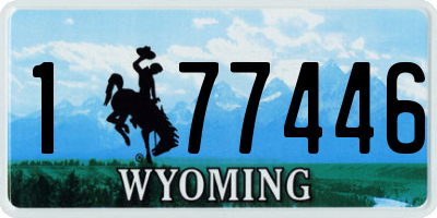WY license plate 177446