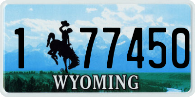 WY license plate 177450