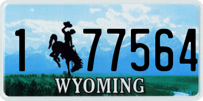 WY license plate 177564