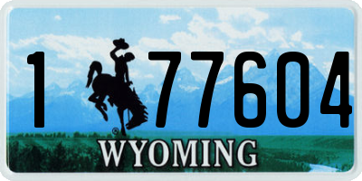 WY license plate 177604