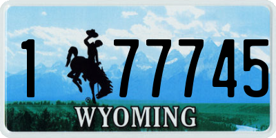 WY license plate 177745