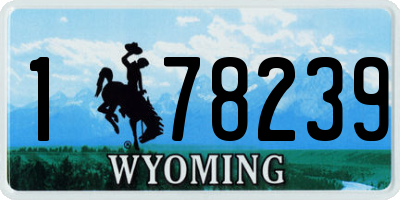 WY license plate 178239