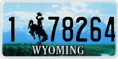 WY license plate 178264