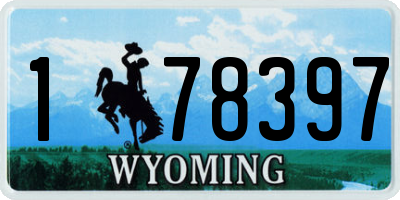 WY license plate 178397