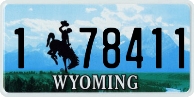 WY license plate 178411