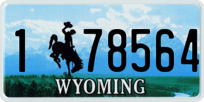 WY license plate 178564