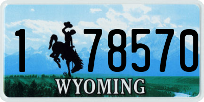 WY license plate 178570