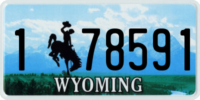 WY license plate 178591