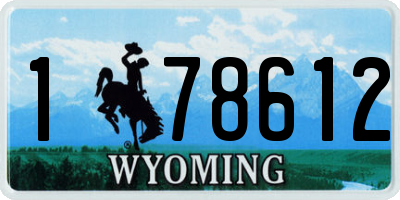 WY license plate 178612