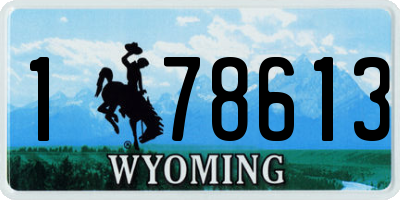 WY license plate 178613