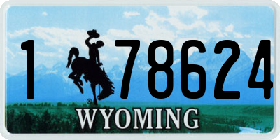 WY license plate 178624