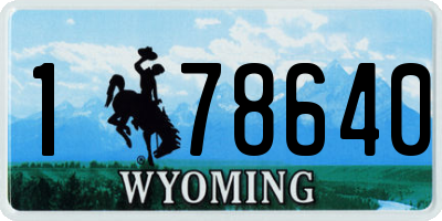 WY license plate 178640