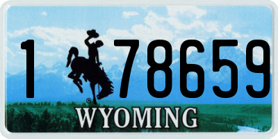 WY license plate 178659