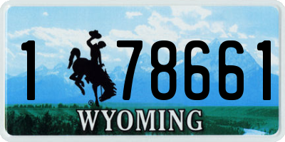 WY license plate 178661