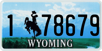 WY license plate 178679