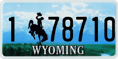 WY license plate 178710
