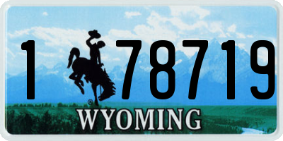 WY license plate 178719