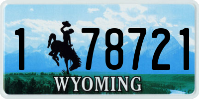WY license plate 178721