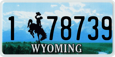 WY license plate 178739