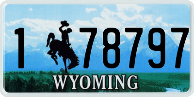 WY license plate 178797