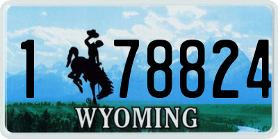 WY license plate 178824