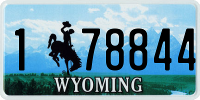 WY license plate 178844