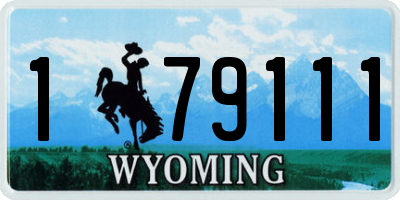 WY license plate 179111