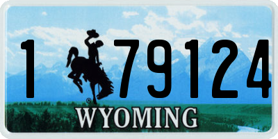 WY license plate 179124
